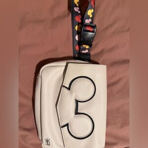 Freshly Picked Disney Cream Leather Crossbody Bag with Decorative Strap